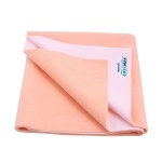 Newnik Waterproof Reusable Quick Absorbent Dry Sheet/Underpads (Size: 140cm X 100cm) Peach, Large