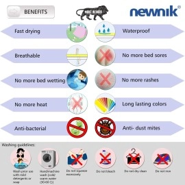 Newnik Waterproof Reusable Quick Absorbent Dry Sheet/Underpads (Size: 140cm X 100cm) Peach, Large