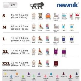 Newnik Waterproof Reusable Quick Absorbent Dry Sheet/Underpads (Size: 140cm X 100cm) Peach, Large