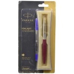 Parker Galaxy Std Gold Trim Roller Ball Pen (Red Body)