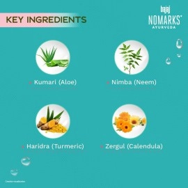 Bajaj NOMARKS (For All Skin Types) for Clear Glowing Fairness with Turmeric, Lemon & Wheat Germ Oil (25g)