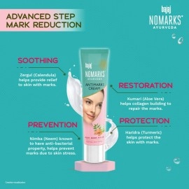 Bajaj NOMARKS (For All Skin Types) for Clear Glowing Fairness with Turmeric, Lemon & Wheat Germ Oil (25g)