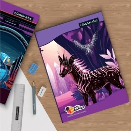 Classmate Longbook - 297 X 210 mm, 384 Pages, Single line,Pack of 4