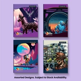 Classmate Longbook - 297 X 210 mm, 384 Pages, Single line,Pack of 4