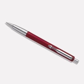Parker Vector Standard Chrome Trim Ball Pen, Red Body, 1 Count (Pack of 1) (9000017253)