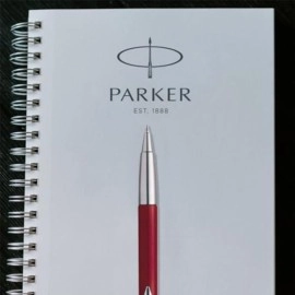 Parker Vector Standard Chrome Trim Ball Pen, Red Body, 1 Count (Pack of 1) (9000017253)