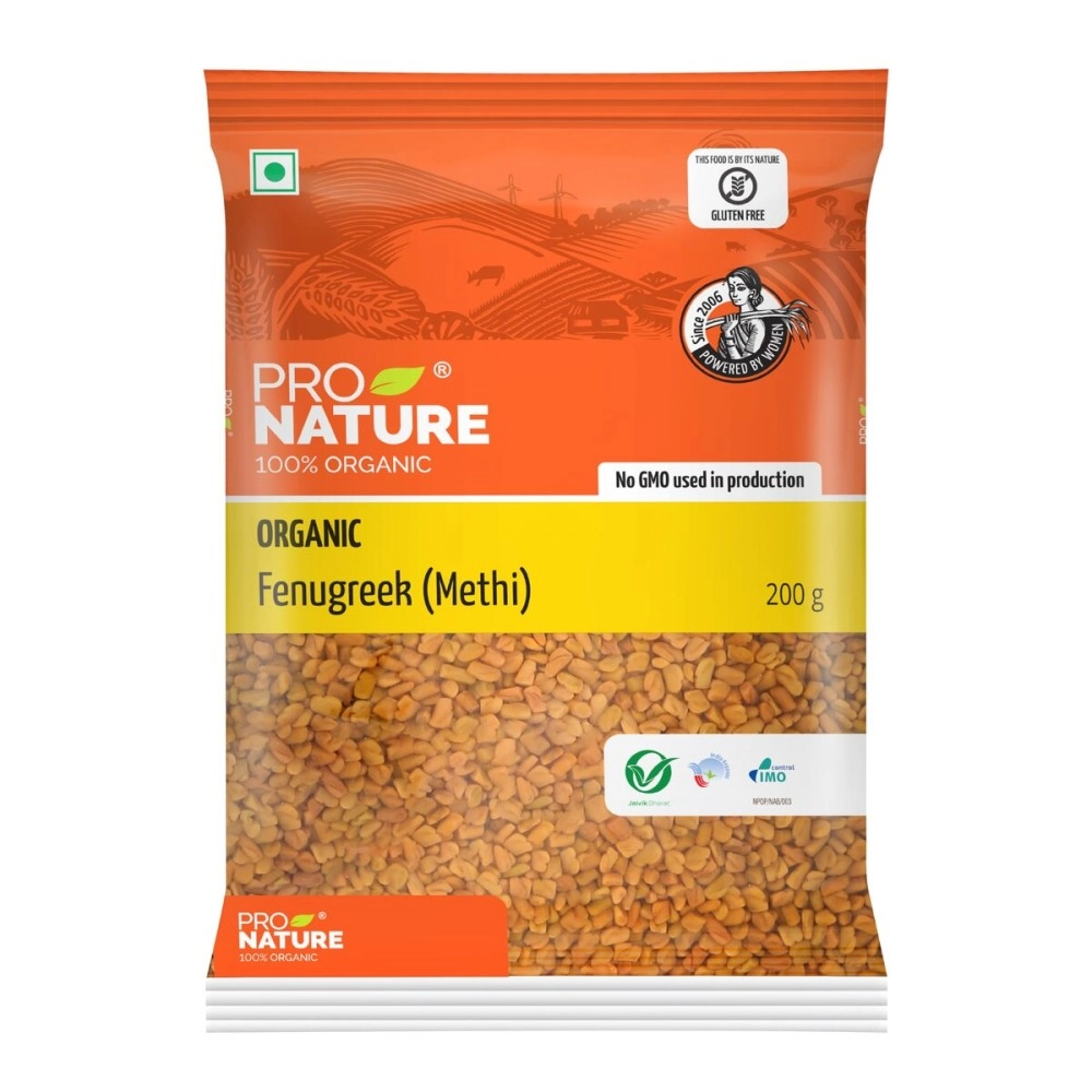 Pro Nature Organic Fenugreek Methi Seeds, 200Gm