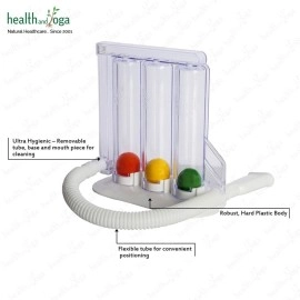 HealthAndYoga Deep Breathing Exerciser - Breath Exercise Measurement System