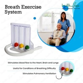 HealthAndYoga Deep Breathing Exerciser - Breath Exercise Measurement System