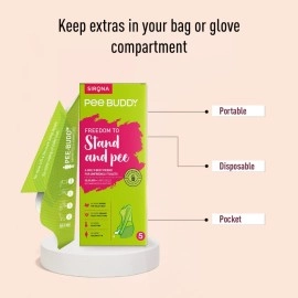 PEE BUDDY 20 Funnels Disposable Female Urination Device for Women | Portable, Leak-proof Stand and Pee Funnels for Women, Girls| Public Toilets, Travel, Camping, Hiking and Outdoor Activities