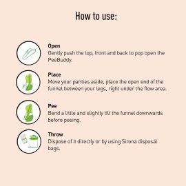 PEE BUDDY 20 Funnels Disposable Female Urination Device for Women | Portable, Leak-proof Stand and Pee Funnels for Women, Girls| Public Toilets, Travel, Camping, Hiking and Outdoor Activities