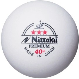 Nittaku Premium 3 Star Table Tennis Balls - White (Pack of 3)