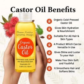 Aroma Magic Organic Castor Oil- 100ml