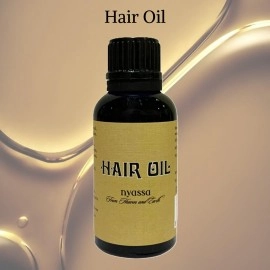 Nyassa Hair Oil 30 ml. Fortified with several essential oils, cold pressed oils and herbal ingredients to provide a natural solution for healthy hair.No Parabens,Sulfates,Silicons.Cruelty free