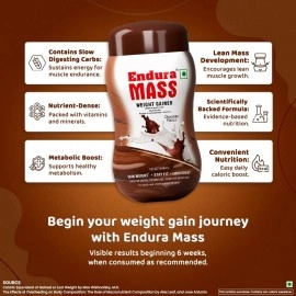 Endura Mass Weight Gainer - 1 kg (Chocolate)