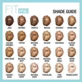 Maybelline Fit Me Matte + Poreless Pressed Face Powder Makeup, Natural Buff, 1 Count