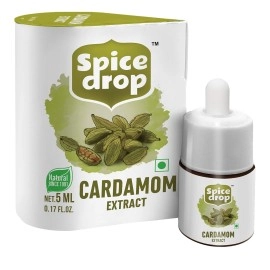 Spice Drop Cardamom Extract - Tea, Coffee, Cooking, Baking, Dessert | Rich Aroma & Authentic Quality | Pure Whole Green Cardamom Pod Extract | No Added Color or Preservative | Vegan | 5 ML (180 drops)