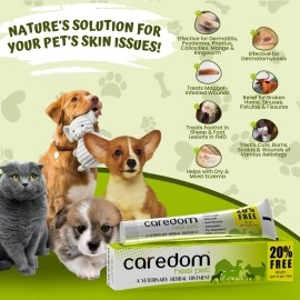 Caredom Heal Pet | Veterinary Herbal Ointment | Fungal Infection Cream for All Types of Wounds | Burns | Cuts | Skin Problems & F.M.D. Lesions - for All Pets | 60gms