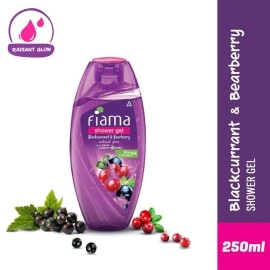 Fiama Shower Gel Blackcurrant & Bearberry Body Wash With Skin Conditioners For Radiant Glow, 250ml Bottle, Multi