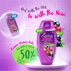 Fiama Shower Gel Blackcurrant & Bearberry Body Wash With Skin Conditioners For Radiant Glow, 250ml Bottle, Multi