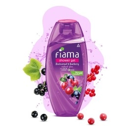 Fiama Shower Gel Blackcurrant & Bearberry Body Wash With Skin Conditioners For Radiant Glow, 250ml Bottle, Multi
