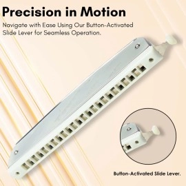 Tower Mouth Organ Harmonica 24 Holes Key-C With Scale Change Option, Silver