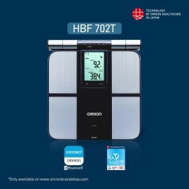 Omron HBF 701 Karada Scan Complete Digital Body Composition Monitor With Graphical Interpretation To Monitor BMI (Silver Grey)
