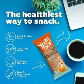 Yogabar Multigrain Energy Bars 380Gm Pack (38G x10) - Healthy Diet with Fruits, Nuts, Oats and Millets, Gluten Free, Crunchy Granola Bars, Packed with Chia and Sunflower Seeds (10 Bar)