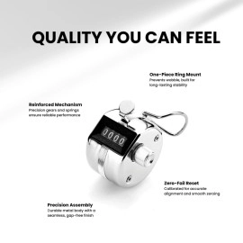 Digi 1st TC-04 Hand Tally Counter, Digital Pitch Counter Clicker Handheld Mechanical Number Lap Click Counter