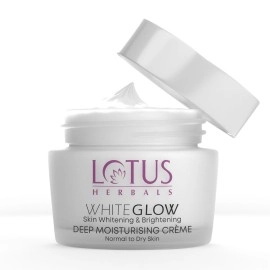 Lotus Herbals Whiteglow Deep Moisturising Cream, Spf 20, Face Cream For Dry Skin, 60G