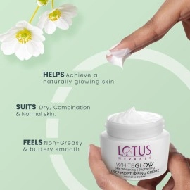 Lotus Herbals Whiteglow Deep Moisturising Cream, Spf 20, Face Cream For Dry Skin, 60G