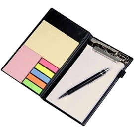 COI Note Pad/Memo Book with Sticky Notes & Clip Holder with Pen for Gifting