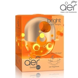 Godrej aer Twist, Car Air Freshener Bright Tangy Delight 45G, Orange