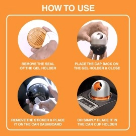 Godrej aer Twist, Car Air Freshener Bright Tangy Delight 45G, Orange