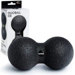 BLACKROLL DUOBALL 08 - The original - Foam roller ball - Self massage fascia ball - Peanut therapy ball in black, 08cm