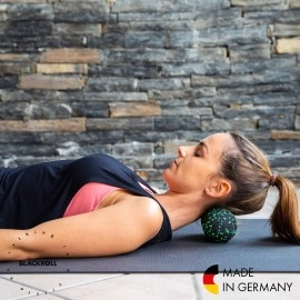 BLACKROLL DUOBALL 08 - The original - Foam roller ball - Self massage fascia ball - Peanut therapy ball in black, 08cm