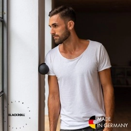 BLACKROLL DUOBALL 08 - The original - Foam roller ball - Self massage fascia ball - Peanut therapy ball in black, 08cm