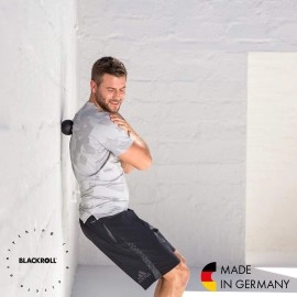 BLACKROLL DUOBALL 08 - The original - Foam roller ball - Self massage fascia ball - Peanut therapy ball in black, 08cm