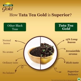 Tata Tea Gold, Black Tea, Pouch, 500g