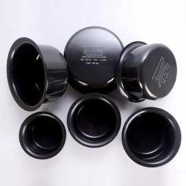 Sumeet 3Mm Hard Anodised Tope - Set Of 6 16 In Black