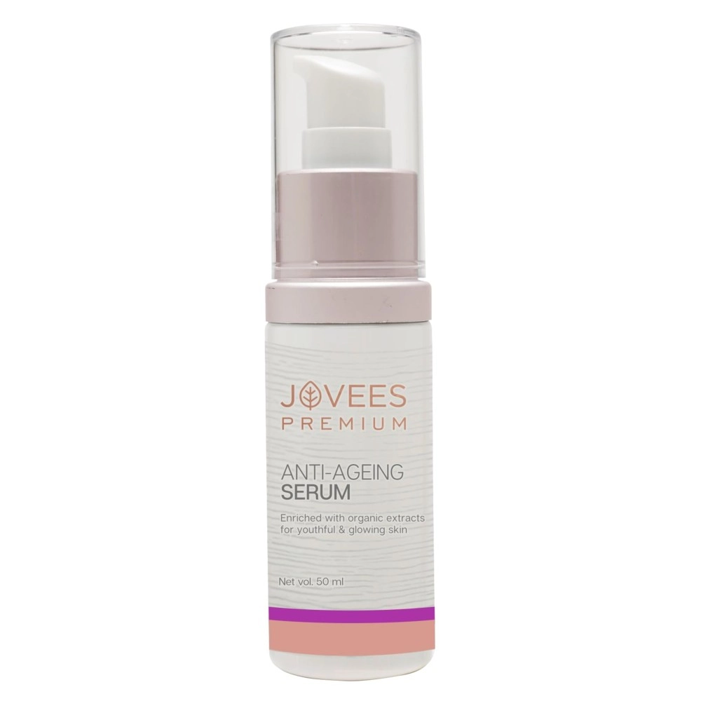 Jovees Premium Advanced Anti Ageing Serum (50ml) With Turmeric Oil, Argan Oil & Vitamin E | Repairs Fine Lines & Wrinkles | Reduces Dullness | Gives Even Skin Tone