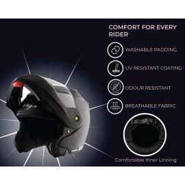Vega Crux Flip-Up Helmet (Black, L)