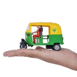 Centy Toys Plastic Pull Back Auto Rickshaw Number Of Pieces: 1, Multicolour, 36 Months
