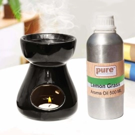 Pure Source India Lemongrass Oil Pure Natural & Undiluted 500 ML Pack Coming in Aluminum Bottle (Lemon Grass 500 ML)
