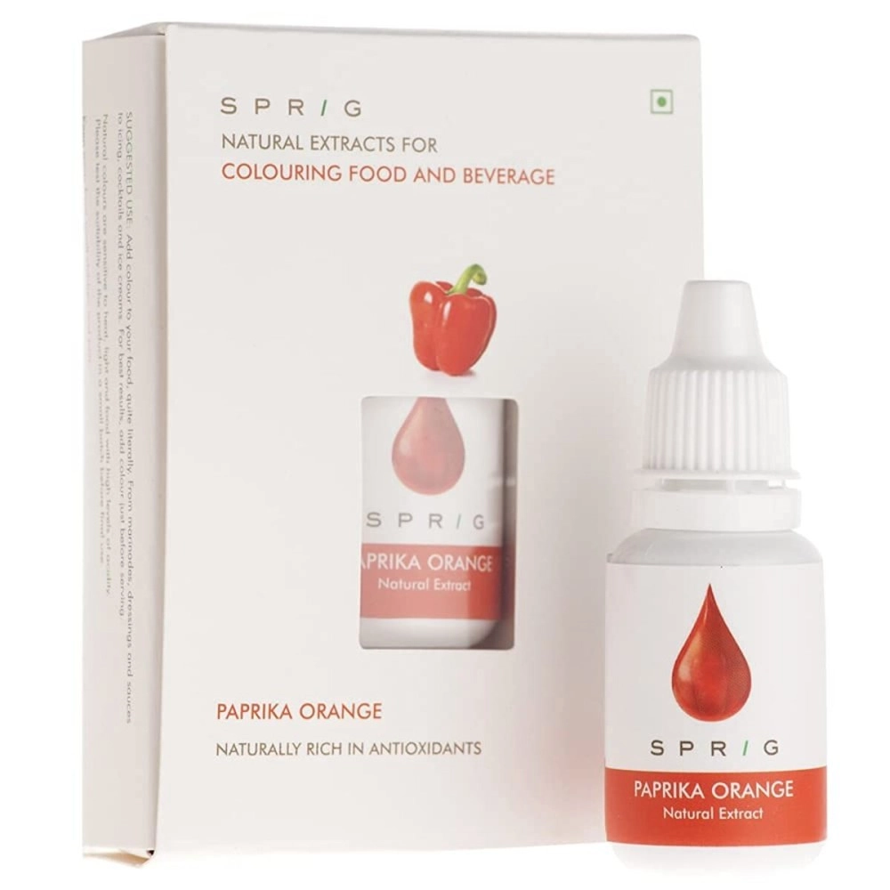 Sprig Natural Extracts for Colouring Food and Beverage, Paprika Orange, 15 ml