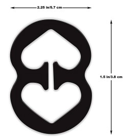 Razor Clips Bra Strap Clips Made in the USA Racer Back Conceal Straps, Black-white-beige, M