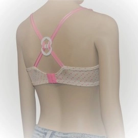 Razor Clips Bra Strap Clips Made in the USA Racer Back Conceal Straps, Black-white-beige, M