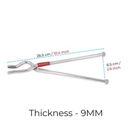 HAZEL Stainless Steel Tong For holding Kitchen Utensils | Pakad for kitchen with Glossy Finnish, one Side Pakkad