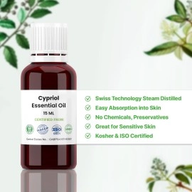 Allin Exporters Cypriol Essential Oil Pure, Natural & Undiluted Therapeutic Grade for Skincare & Aromatherapy (15ml)