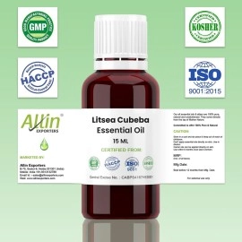 Allin Exporters Litsea Cubeba Essential Oil - 100% Pure, Natural & Undiluted - 15 ML